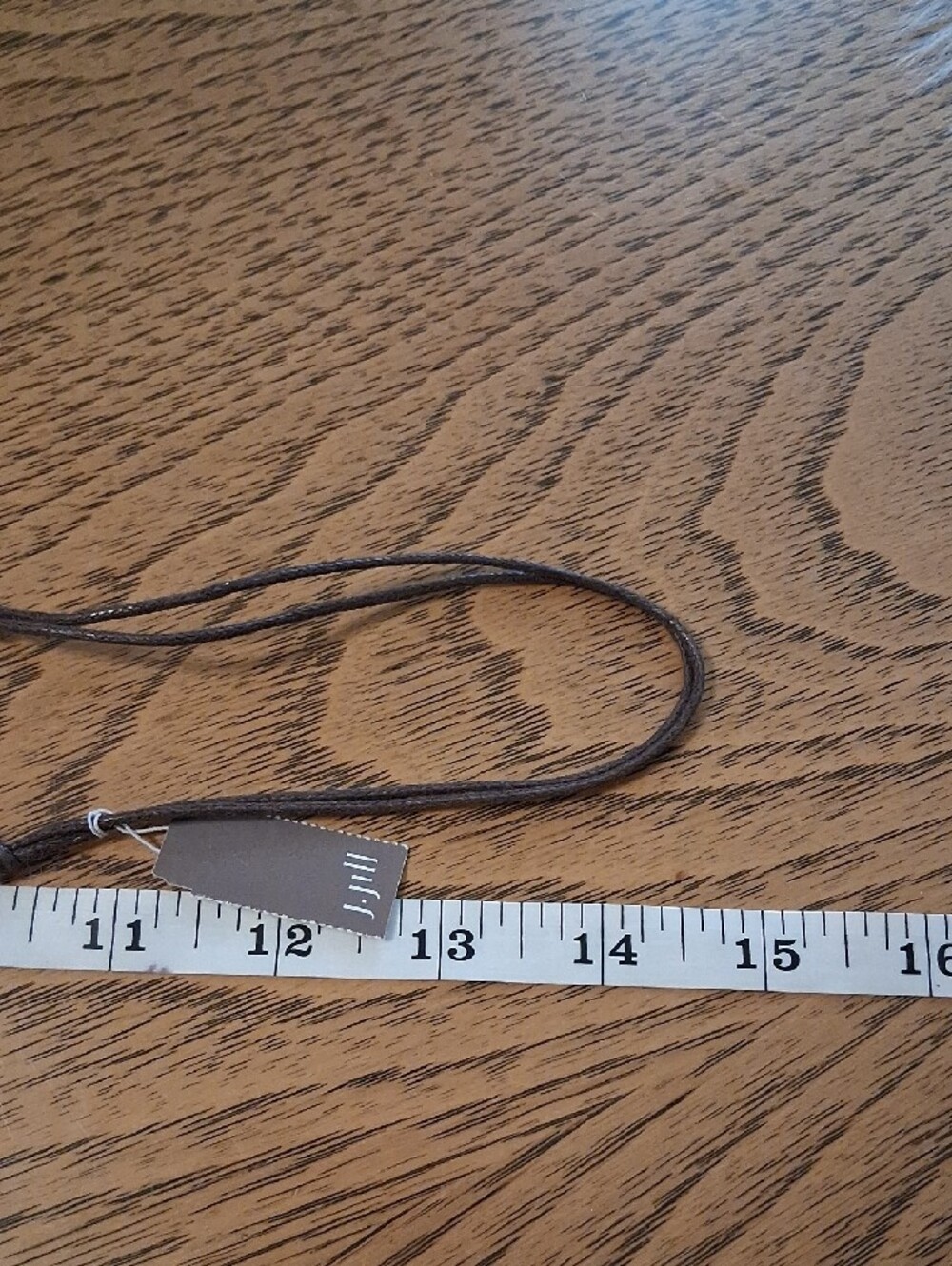 NWT J. Jill Brown and White Oval Corded Necklace - Picture 3 of 4